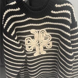 Tory Burch Black and White Knit Sweater